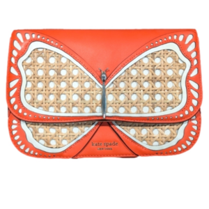 Kate Spade Buddie Butterfly Convertible Crossbody Clutch with wicker can…